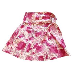 Tabitha pink floral print waist tie skirt size 4